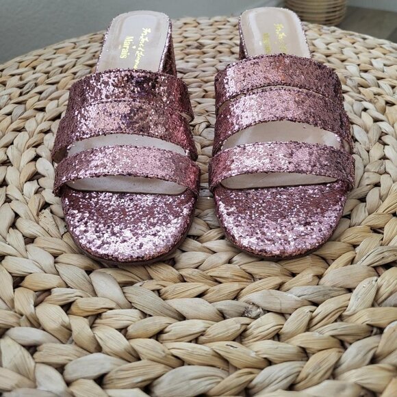 For Love And Lemons Shoes - For Love and Lemons Glitter Mules